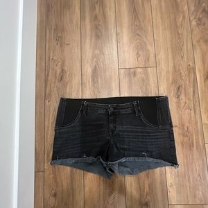 Maternity jean shorts